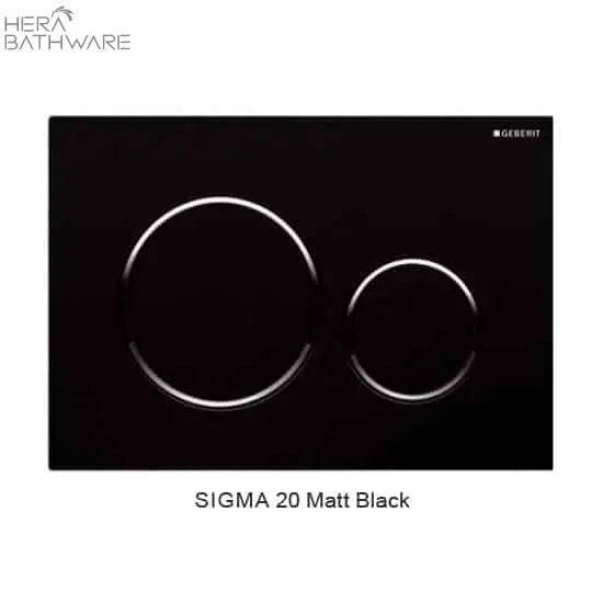 T1003D Floor Mount Rimless Pan with Geberit Cistern - Hera BathwareSigma 20 Matte BlackGloss White