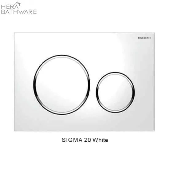 T1003D Floor Mount Rimless Pan with Geberit Cistern - Hera BathwareSigma 20 WhiteGloss White