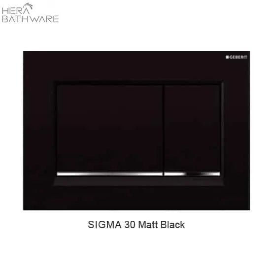 T1003D Floor Mount Rimless Pan with Geberit Cistern - Hera BathwareSigma 30 Matte BlackGloss White