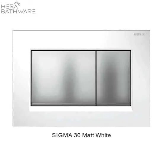 T1003D Floor Mount Rimless Pan with Geberit Cistern - Hera BathwareSigma 30 Matte WhiteGloss White