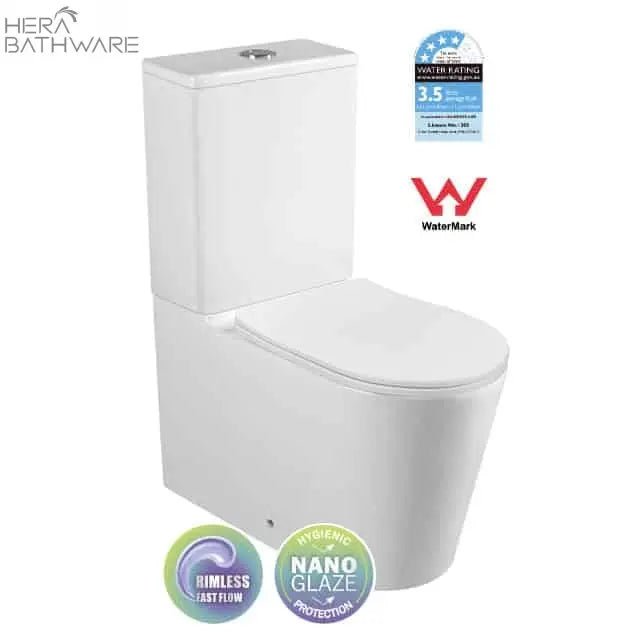T6060 Junior Rimless Toilet Suite - Hera BathwareGloss White
