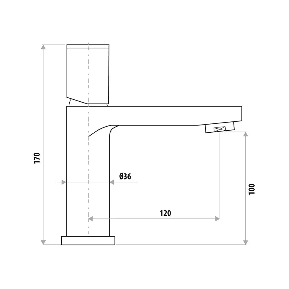 THE GABE Basin Mixer - Matte Black - Hera BathwareMatte BlackChrome Handle