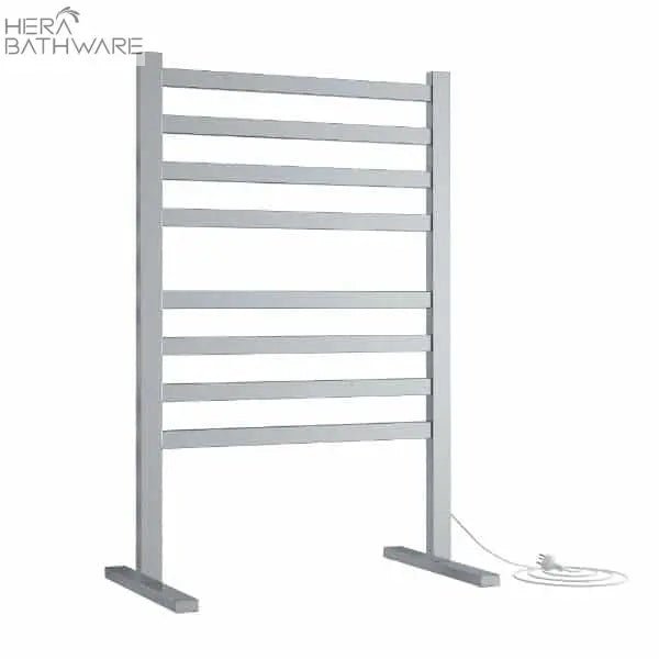 Thermogroup FS55E Straight Flat Free - Standing Heated Towel Rail 590*900*355mm - Hera BathwareStainless Steel