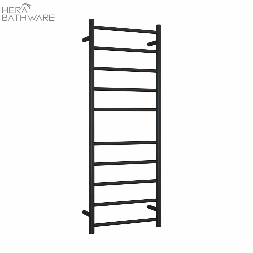 Thermogroup SR19MB Matt Black Round Ladder Heated Towel Rail 450*1200*122mm - Hera BathwareMatte Black