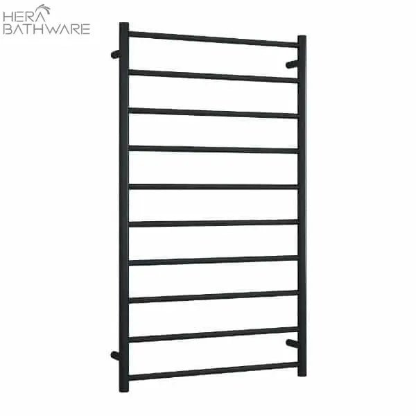 Thermogroup SR69MB Matt Black Straight Round Heated Ladder Rail 700*1200*122mm - Hera BathwareMatte Black
