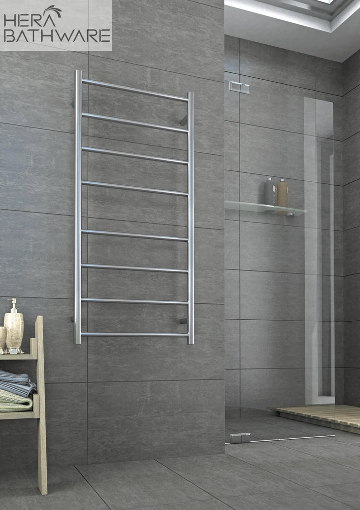 Thermogroup SRB27M Brushed Straight Round Ladder Heated Towel Rail 530*1120*122mm - Hera BathwareBrushed Stainless Steel
