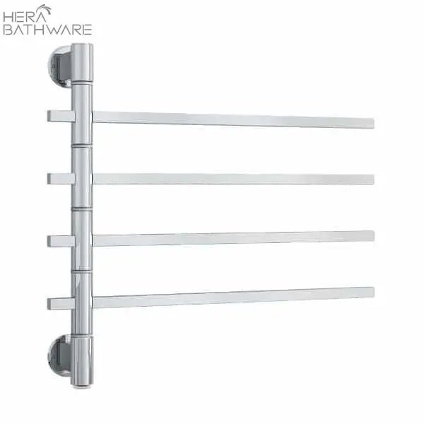 Thermogroup SV35 Straight Square Swivel Heated Towel Rail 600*540*99mm - Hera BathwareStainless Steel