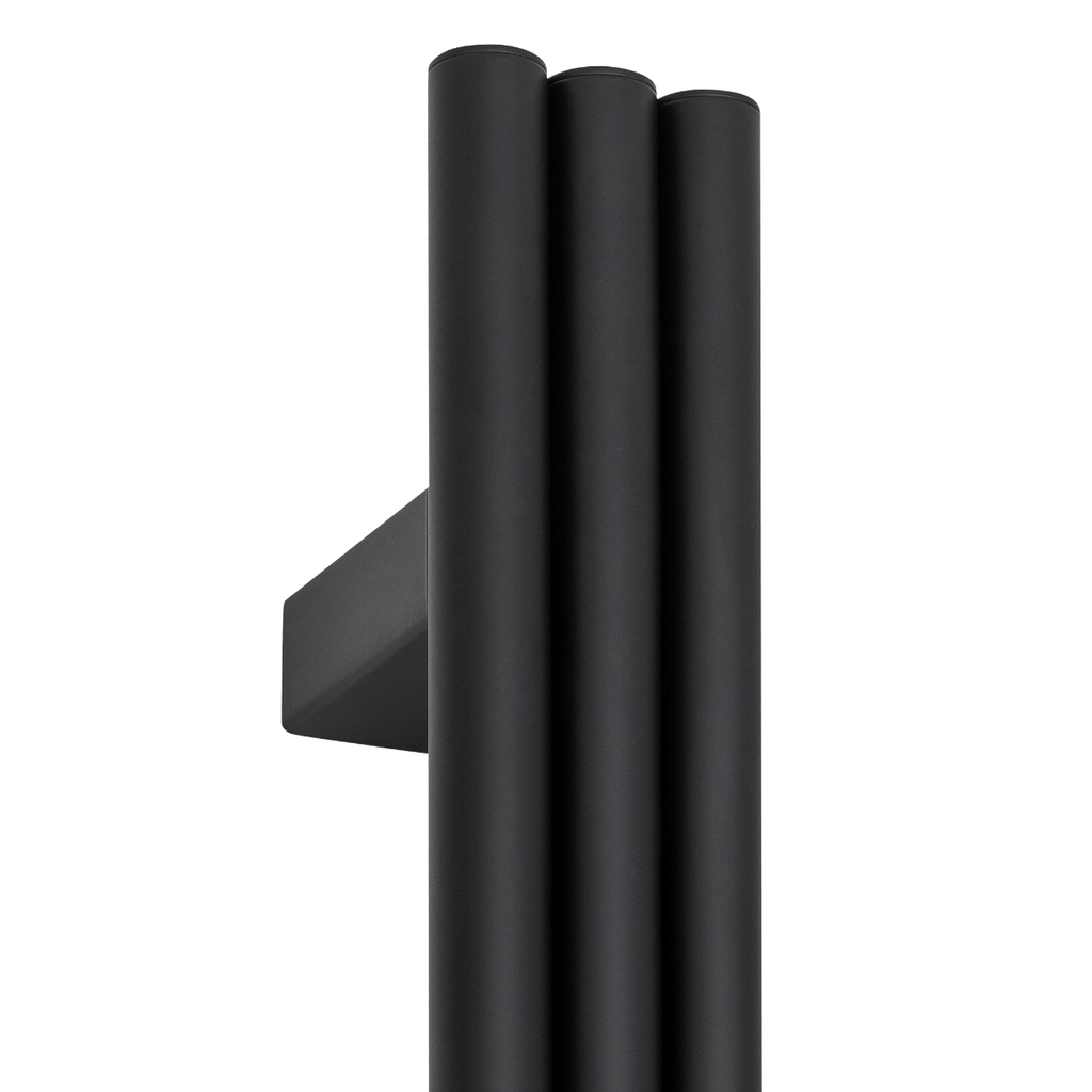 Thermogroup Triple Tube Vertical Single Heated Towel Rail | VW900 - Hera BathwareMatte Black Coated