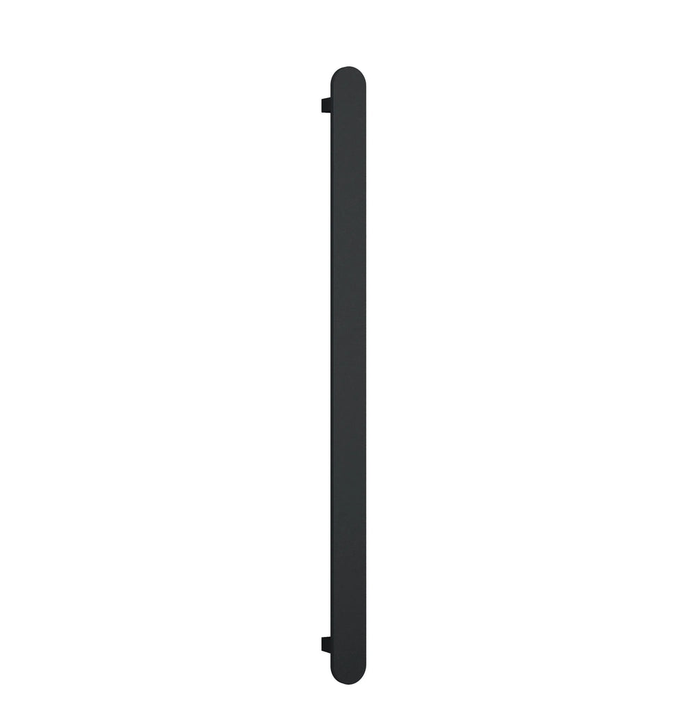 Thermogroup VP900B Matt Black Flat Pill 12V Vertical Single Heated Towel Rail - W50xH900xD50mm - Hera BathwareMatte Black