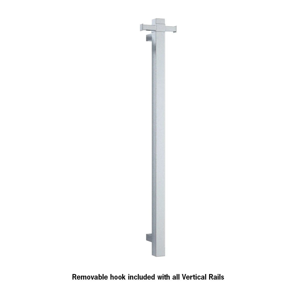 Thermogroup VS900SH Square Vertical Single Bar Heated Towel Rail - Hera BathwareChrome
