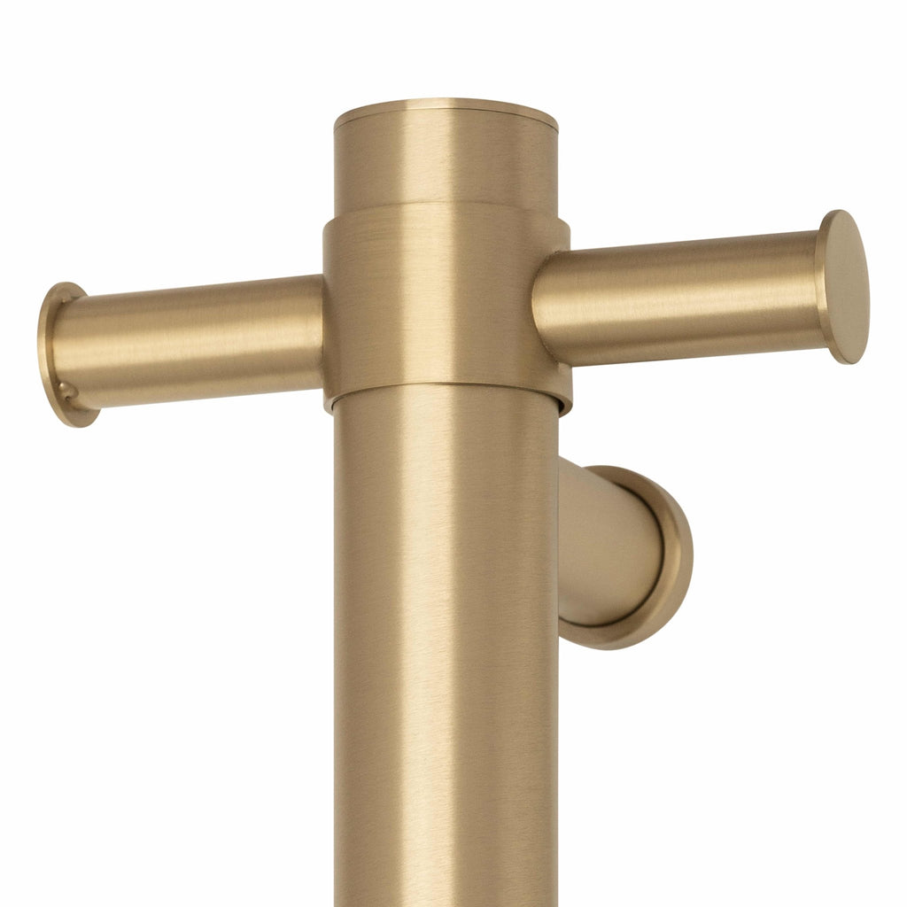 Thermogroup VSH900H Brushed Finish 240Volt Vertical Single Heated Rail - Hera BathwareBrushed Brass