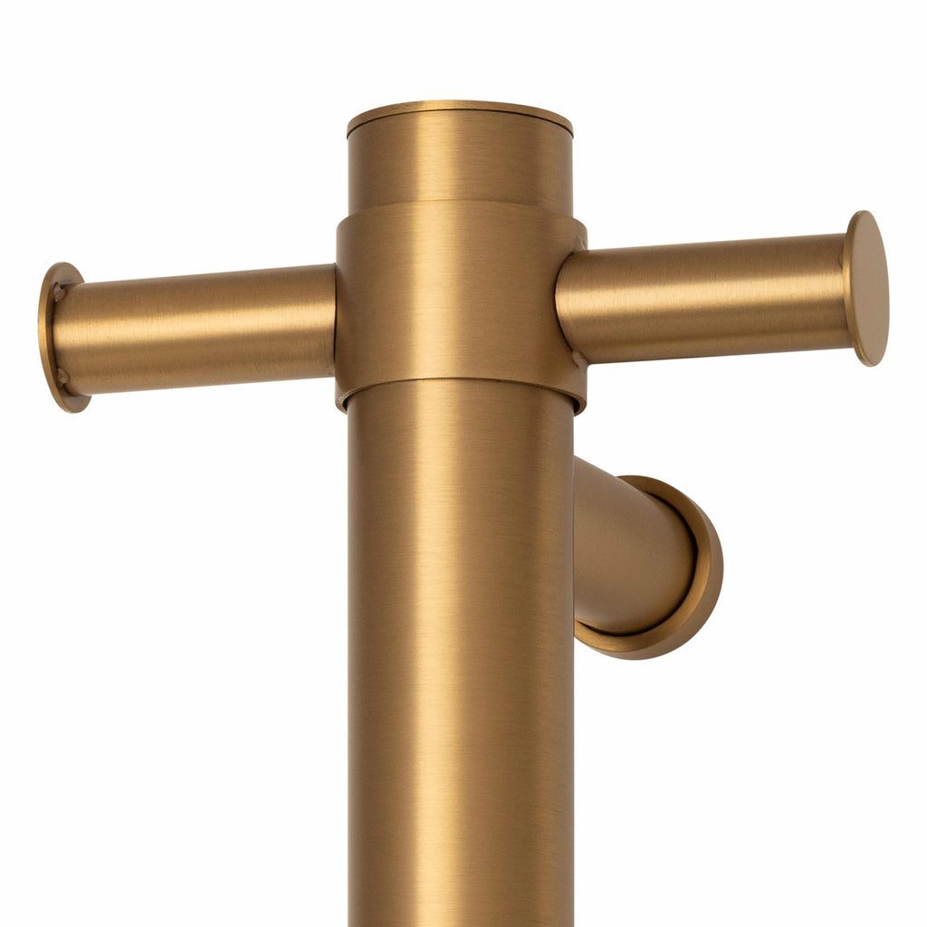 Thermogroup VSH900H Brushed Finish 240Volt Vertical Single Heated Rail - Hera BathwareBrushed Gold