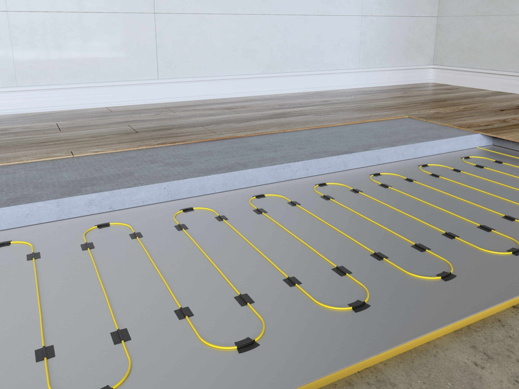 Thermowire Underfloor Heating System Kits Including Black Dual Thermostat - Hera Bathware