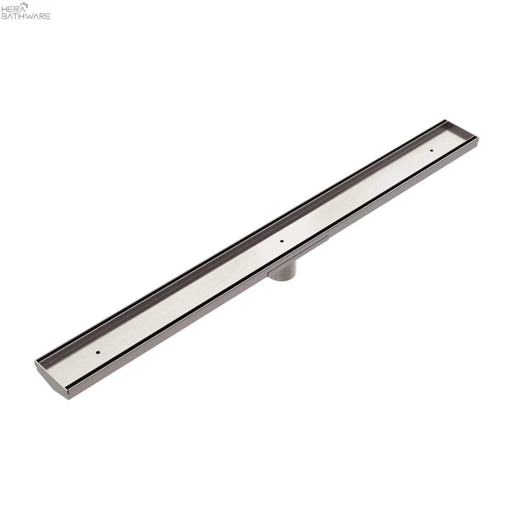 Tile Insert V Channel Floor Grate 50/89mm Outlet - Hera Bathware50mmBrushed Nickel