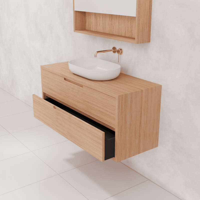 Timber Benchtops - Valencia Timber Tops | FifthAvenue - Hera Bathware600mmVictorian Ashwood