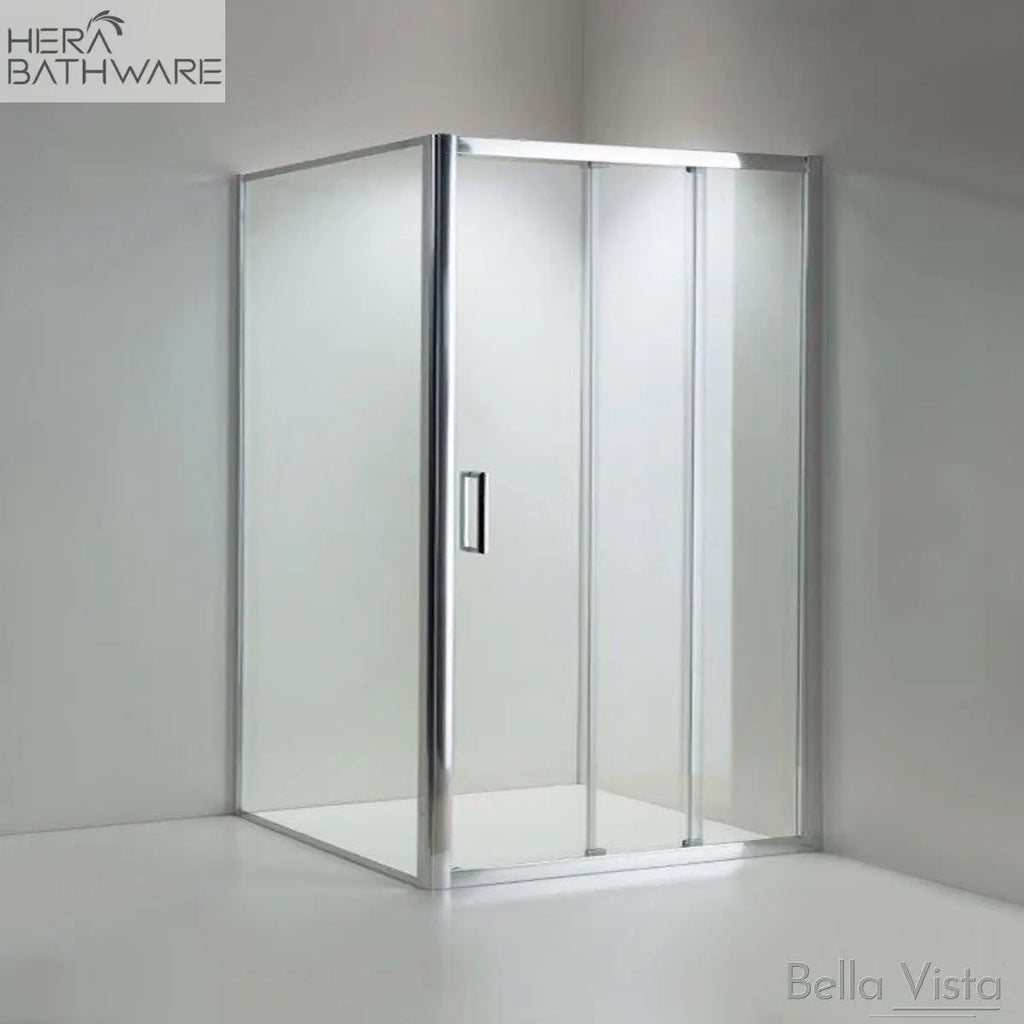 Triple Door Semi - Framed Custom Front & Return - 1950mm - Hera Bathware780 - 820mmChrome