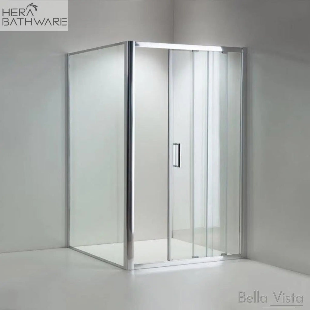 Triple Door Semi - Framed Custom Front & Return - 1950mm - Hera Bathware780 - 820mmChrome