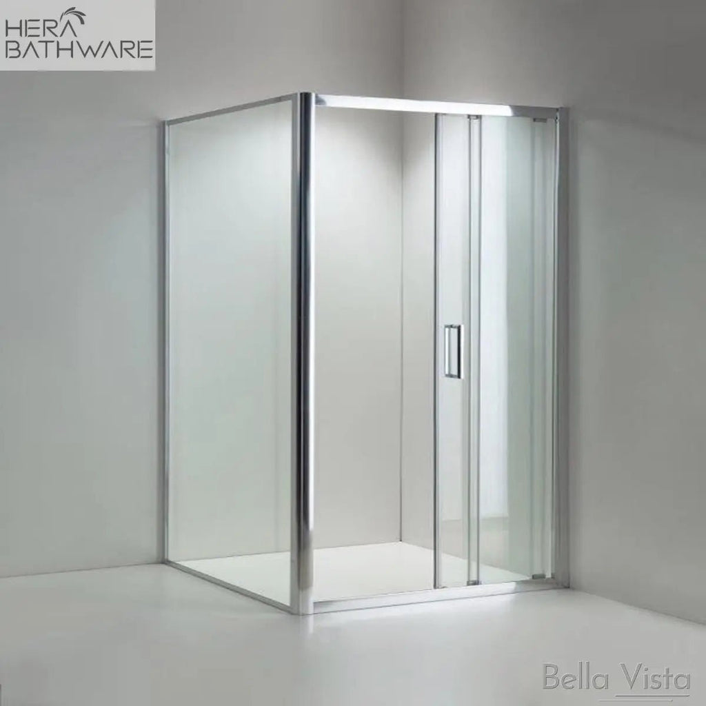 Triple Door Semi - Framed Custom Front & Return - 1950mm - Hera Bathware780 - 820mmChrome