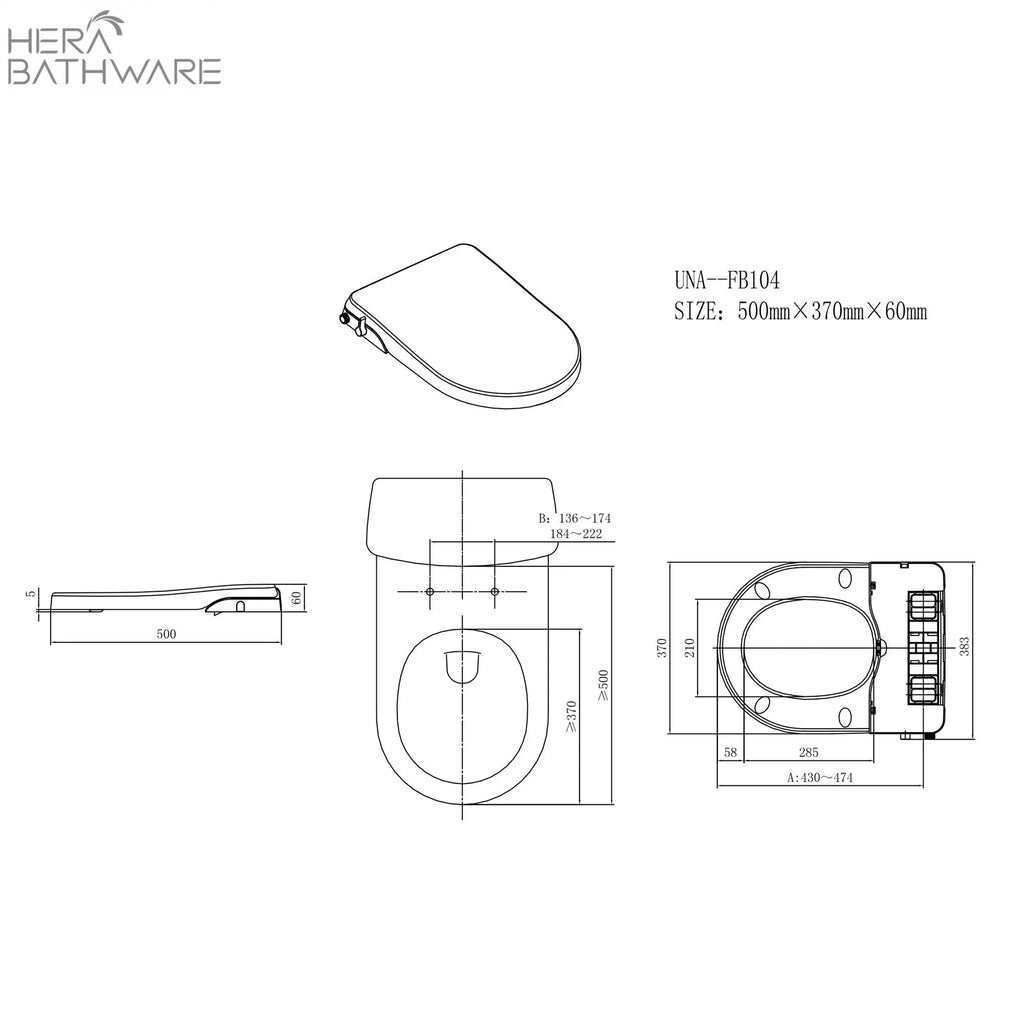 Una - Non - Electric Bidet FB104 - Hera Bathware
