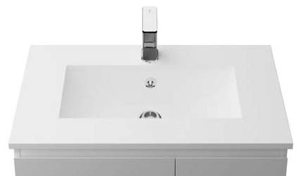 Undermount Minieral Composite Basins with Silksurface Stone Top| Timberline - Hera Bathware600mmSilksurface 20mm Slab