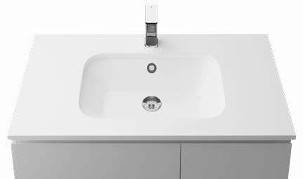 Undermount Minieral Composite Basins with Silksurface Stone Top| Timberline - Hera Bathware600mmSilksurface 20mm Slab