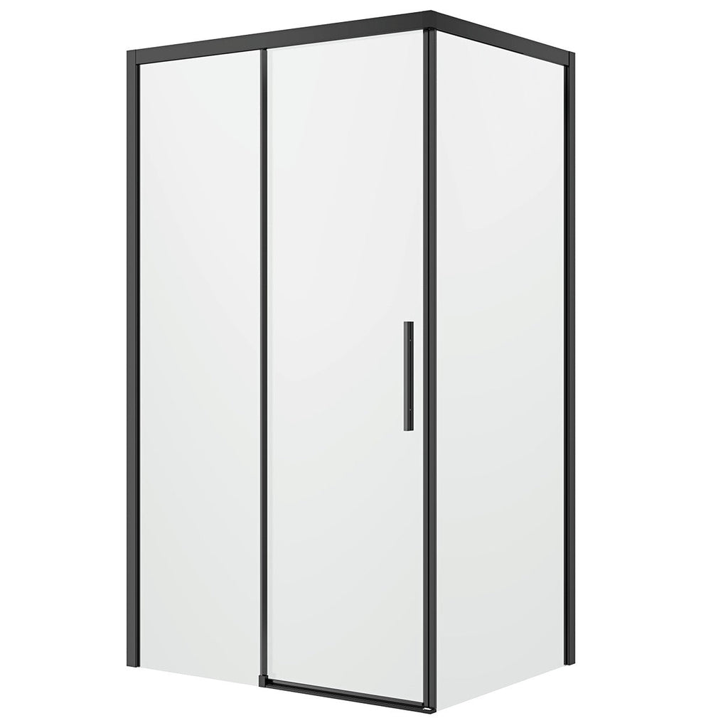Urban Slider Shower Screen 1200 X 900mm | 2000mm High | Oceano - Hera Bathware X Oceano UR12FSMB+UR90RSMB | Matte Black