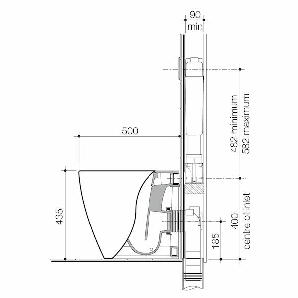 URBANE II Cleanflush® Compact Invisi Series II® Wall Faced Toilet Suite - Hera BathwareGloss White