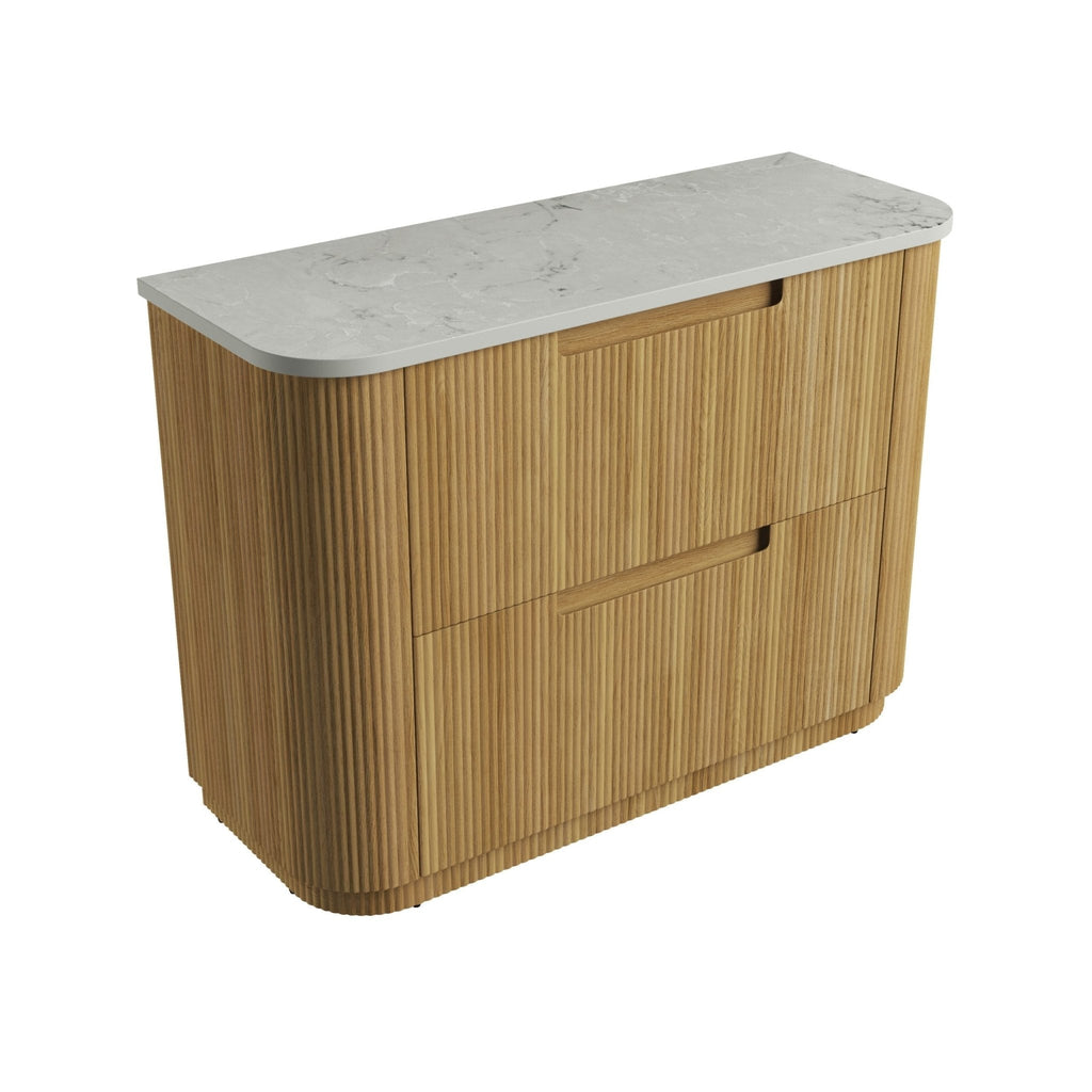 Varcelli Floor Standing Vanity 750 - 1800mm - Hera Bathware X Aulic CA58 - 1200 - ST86FT | 1200mmCabinet + Alpine Grey Flat Stone Top