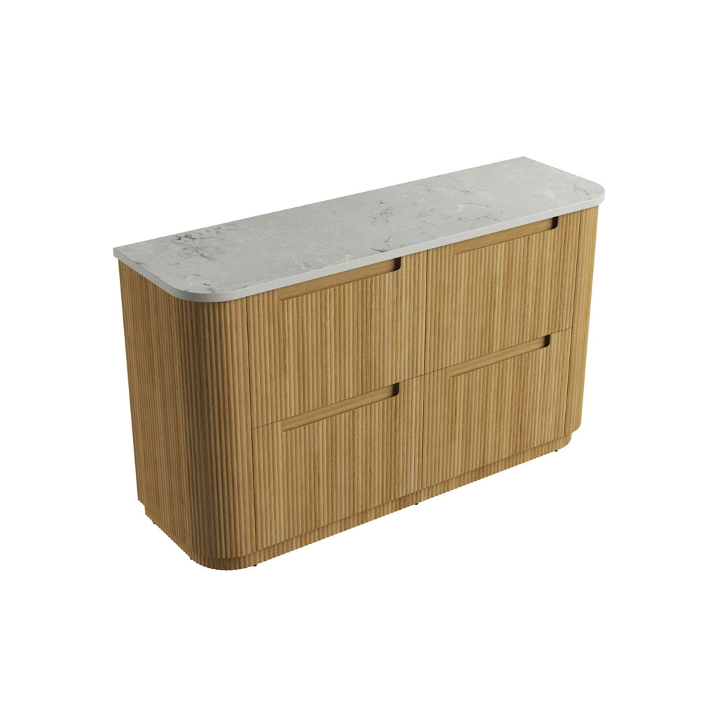 Varcelli Floor Standing Vanity 750 - 1800mm - Hera Bathware X Aulic CA58 - 1500 - ST86FT | 1500mmCabinet + Alpine Grey Flat Stone Top