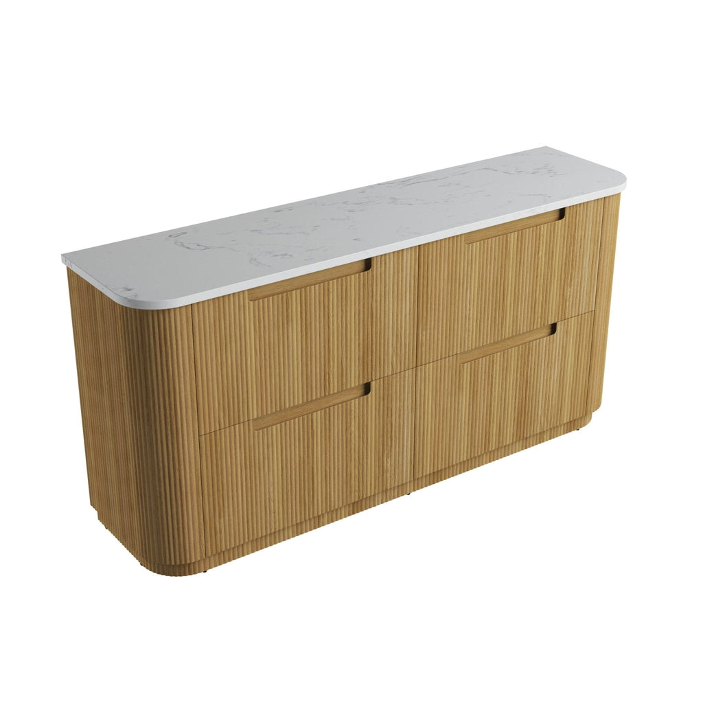 Varcelli Floor Standing Vanity 750 - 1800mm - Hera Bathware X Aulic CA58 - 1800D - ST26FT | 1800mmCabinet + Cato Flat Stone Top