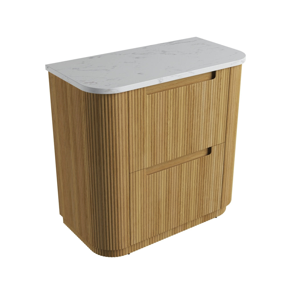 Varcelli Floor Standing Vanity 750 - 1800mm - Hera Bathware X Aulic CA58 - 900 - ST26FT | 900mmCabinet + Cato Flat Stone Top