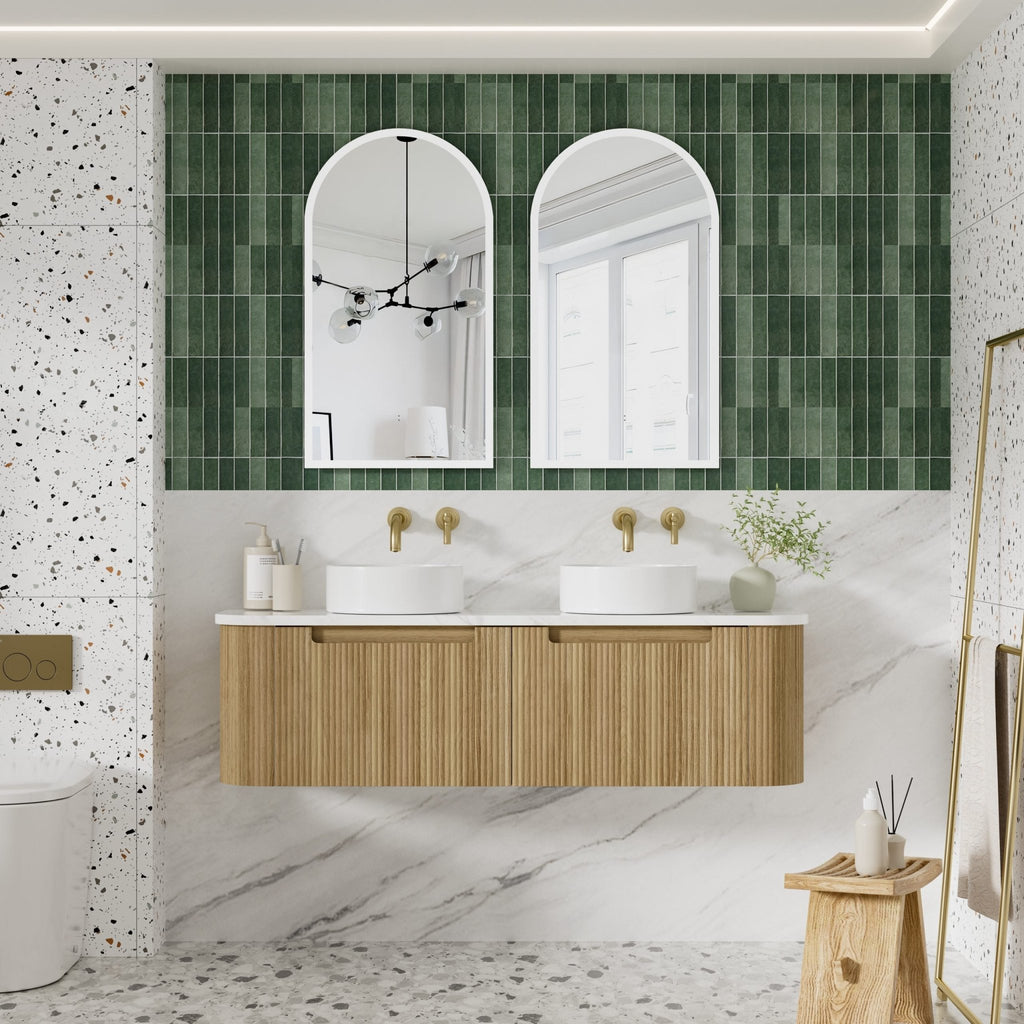 Varcelli Mono Wall Hung Vanity 750 - 1800mm - Hera Bathware X Aulic CAWH53 - 1500 - ST26FT | 1500mmCabinet + Cato Flat Stone Top