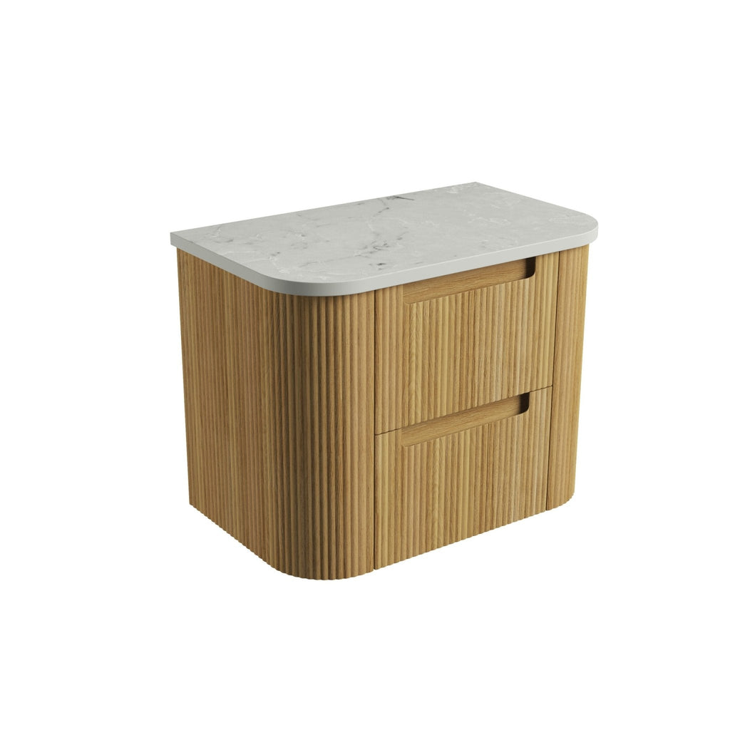 Varcelli Tier Wall Hung Vanity 750 - 1800mm - Hera Bathware X Aulic CAWH54 - 750 - ST86FT | 750mmCabinet + Alpine Grey Flat Stone Top