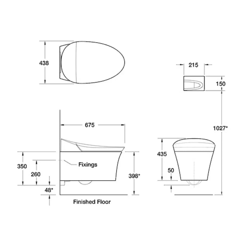 Veil Integrated Wall Hung Toilet - Hera Bathware X Kohler 5402A - 0 |