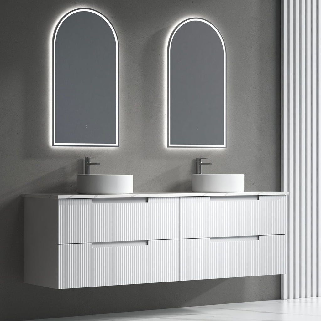 Verona Mark II Wall Hung Vanity 600 - 1800mm - Hera Bathware X Aulic CAWH412 - 1800 | 1800mm - DoubleCabinet Only