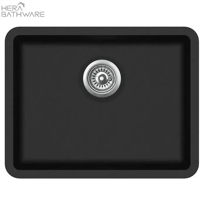 Viva Granite Sink Single Bowl 585X460mm - Hera BathwareBlack Granite Quartz Stone
