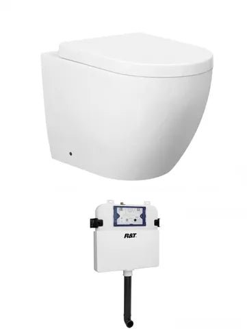 VOGHERA Rimless Inwall Floorstanding Toilet with R&T Cistern - Hera BathwareThick Seat