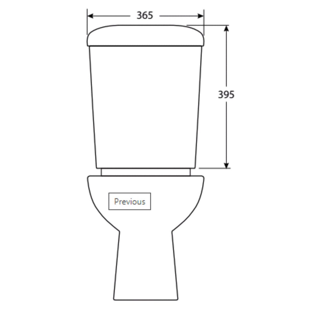 Vogue Casey Rimless Nano Close Coupled Toilet Suite - Hera BathwareP - Trap