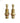 Wall top assembly spindles 80mm - 85mm 1/4 turn (set) - Brass - Hera Bathware