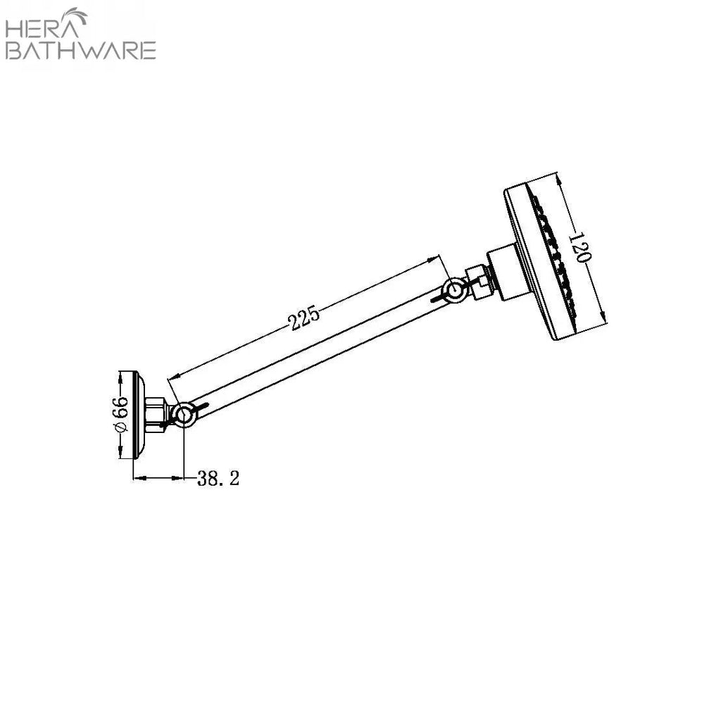 X PLUS ALL DIRECTION SHOWER HEAD MATTE BLACK - Hera BathwareMatte Black