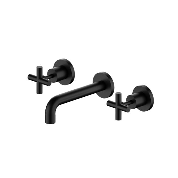 X PLUS Wall Basin/Bath Set - Hera BathwareMatte Black180mm spout