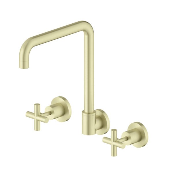 X PLUS Wall Kitchen Set Swivel Spout - Hera BathwareBrushed Gold