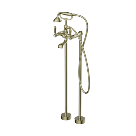 YORK Freestanding Bath Set - Hera BathwareAged BrassMetal