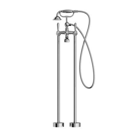 YORK Freestanding Bath Set - Hera BathwareChromeMetal