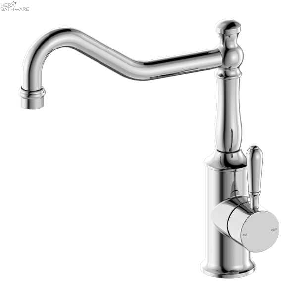 YORK Kitchen Mixer Hook Spout - Hera BathwareChromeMetal
