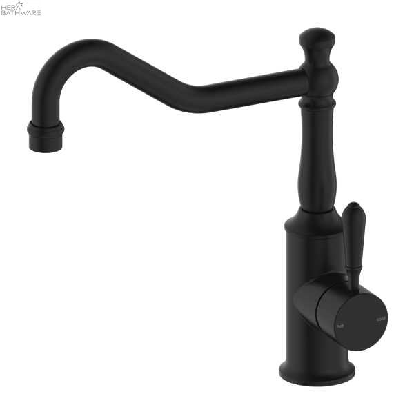 YORK Kitchen Mixer Hook Spout - Hera BathwareMatte BlackMetal