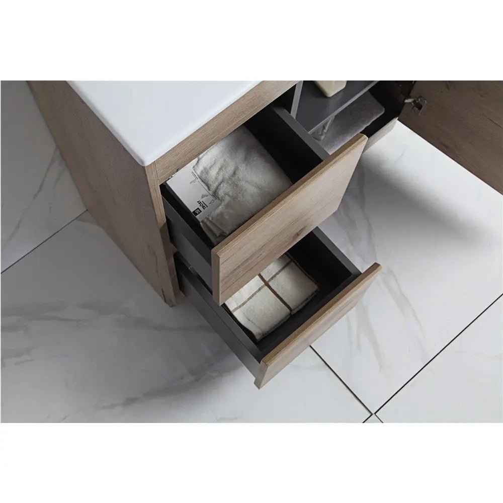 York Timber Slim Look Free Standing Drawers on Right/Left - 750mm - Hera BathwareCabinet OnlyDrawers on Left