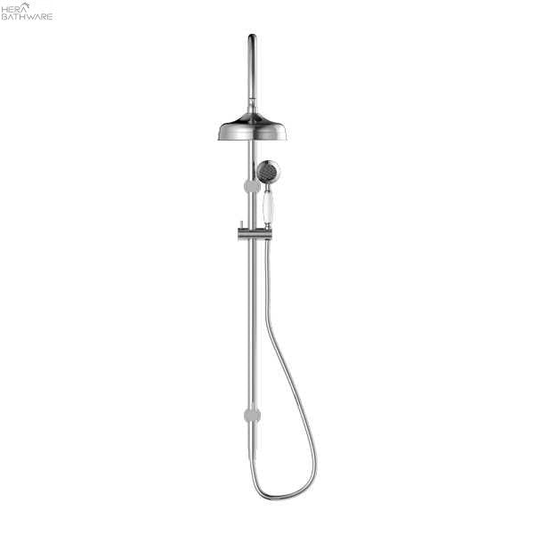 YORK Twin Shower - Hera BathwareChromeWhite Porcelain