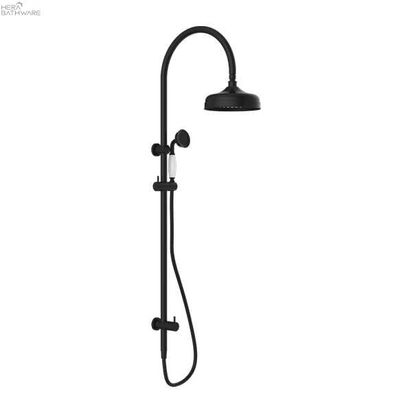 YORK Twin Shower - Hera BathwareMatte BlackWhite Porcelain