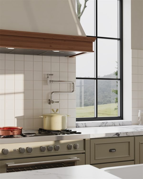 York Wall Mounted Pot Filler - Hera Bathware X Nero Tapware | Aged Brass